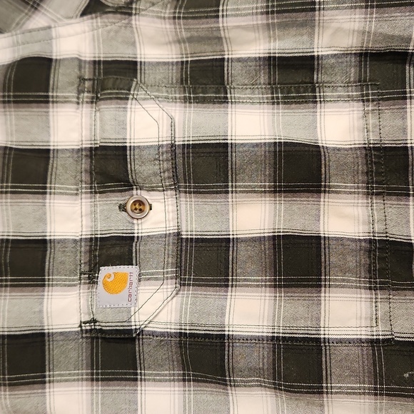 EUC Carhartt Relaxed Fit Men's sz XL Plaid Button Down Shirt - Picture 2 of 5